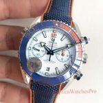 Limited Edition Omega Seamaster Planet Ocean 600m Blue Orange Bezel Rubber Watch Replica
